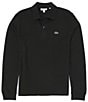 Lacoste Solid Long Sleeve Polo Shirt, Color:Black - Image 1