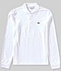 Lacoste Solid Long Sleeve Polo Shirt, Color:White - Image 1