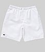 Color:White - Image 1 - Sport Diamond Weave Taffeta 7#double; Inseam Shorts