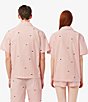 Lacoste Striped Crocodile Printed Pajama Shirt - Image 4