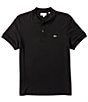 Color:Black - Image 1 - Ultra Soft Cotton Short Sleeve Polo Shirt