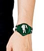Color:Green - Image 4 - Unisex Analog Neocroc Green Silicone Strap Watch