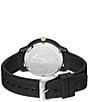 Color:Black - Image 3 - Unisex L.12.12 Go Quartz Analog Black Silicone Strap Watch
