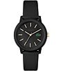 Color:Black - Image 1 - Women's 12.12 Analog Black Silicone Strap Watch