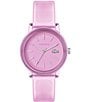 Color:Pink - Image 1 - Women's 12.12 Analog Pink Silicone Strap Watch