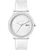 Color:White - Image 1 - Women's 12.12 Analog White Silicone Strap Watch