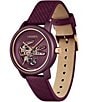 Lacoste Women's 12.12 Automatic Leather Strap Watch - Image 2
