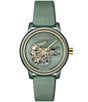 Lacoste Women's 12.12 Automatic Leather Strap Watch, Color:Green - Image 1