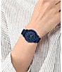 Color:Blue - Image 4 - Women's 12.12 Quartz Analog Navy Silicone Watch