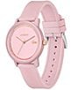 Color:Pink - Image 2 - Women's 12.12 Quartz Analog Pink Silicone Strap Watch