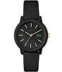 Lacoste Women's 12.12 Quartz Analog White Silicone Strap Watch, Color:Black - Image 1