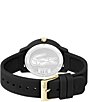 Lacoste Women's 12.12 Quartz Analog White Silicone Strap Watch, Color:Black - Image 3