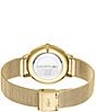 Color:Gold - Image 3 - Women's 35mm Crocorigin Two Hand Gold Tone Mesh Bracelet Watch