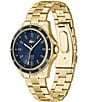 Color:Gold - Image 2 - Women's 36mm Santorini Three Hand Gold Tone Stainless Steel Bracelet Watch