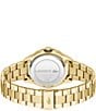 Color:Gold - Image 3 - Women's 36mm Santorini Three Hand Gold Tone Stainless Steel Bracelet Watch