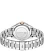 Color:Silver - Image 3 - Women's 36mm Santorini Three Hand Stainless Steel Bracelet Watch