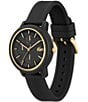 Color:Black - Image 2 - Women's Multifunction Textured Silicone Strap Watch