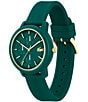 Color:Green - Image 2 - Women's Multifunction Textured Silicone Strap Watch