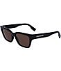 Color:Black - Image 1 - Women's L6002S 53mm Rectangle Sunglasses