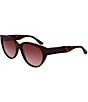 Color:Dark Red - Image 1 - Women's L985S 59mm Oval Sunglasses