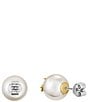 Lacoste Women's Matchpoint Stud Earrings, Color:Gold - Image 2
