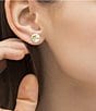 Lacoste Women's Matchpoint Stud Earrings, Color:Gold - Image 5