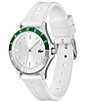 Color:White - Image 2 - Women's Swing Three-Hand White Silicone Strap Watch
