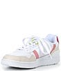 Color:White/Pink - Image 4 - T-Clip Leather Retro Sneakers