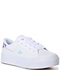 Color:White/Light Pink - Image 1 - Ziane Platform Leather Sneakers