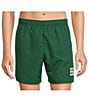 Color:Green - Image 1 - Word Print 7#double; Inseam Swim Trunks