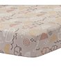 Color:Taupe/Multi - Image 2 - Baby Noah Ark Collection Elephant/Ark/Rainbow Cotton Fitted Crib Sheet