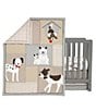 Color:Gray/Tan - Image 1 - Bow Wow Collection Dog/Puppy Nursery 3-Piece Nursery Baby Crib Bedding Set