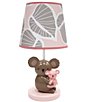 Color:Pink/Grey - Image 1 - Calypso Jungle Lamp with Shade & Bulb