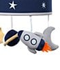 Color:Multi - Image 2 - Milky Way Collection Celestial Space with Rocket and Planets Musical Baby Crib Mobile
