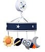 Color:Multi - Image 3 - Milky Way Collection Celestial Space with Rocket and Planets Musical Baby Crib Mobile