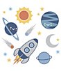 Lambs & Ivy Milky Way Collection Space Galaxy 4-Piece Nursery Baby Crib Bedding Set, Color:Multi - Image 7