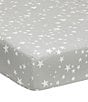 Color:Multi - Image 1 - Milky Way Collection Stars-Studded Cotton Fitted Crib Sheet