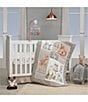 Color:Tan - Image 1 - Painted Forest Woodland Animals 4-Piece Nursery Crib Bedding Set