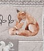 Color:Tan - Image 3 - Painted Forest Woodland Animals 4-Piece Nursery Crib Bedding Set