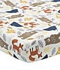 Color:Multi - Image 1 - Sierra Sky Woodland Cotton Baby Fitted Crib Sheet
