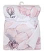 Color:Multi - Image 3 - Signature Botanical Baby Watercolor Floral Pink Sherpa Fleece Baby Blanket