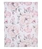 Color:Multi - Image 4 - Signature Botanical Baby Watercolor Floral Pink Sherpa Fleece Baby Blanket