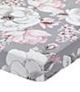 Color:Multi - Image 1 - Signature Botanical Baby Watercolor Floral Cotton Fitted Crib Sheet