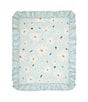 Color:Blue/White - Image 2 - Sweet Daisy Collection 3-Piece Floral Nursey Baby Crib Bedding Set