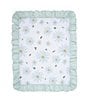 Color:Blue/White - Image 3 - Sweet Daisy Collection 3-Piece Floral Nursey Baby Crib Bedding Set