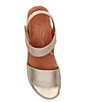 Color:Gold Stardust - Image 6 - Abrilla Leather Platform Sandals