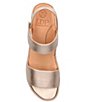 Color:Champagne Metallic - Image 6 - Abrilla Metallic Leather Platform Sandals