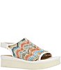 L'Amour Des Pieds Ashwin Raffia Slingback Platform Wedge Sandals - Image 1