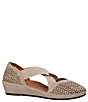 Color:Taupe Kid Suede - Image 2 - Barvett Perforated Suede Wedge Slip-Ons