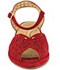 Color:Scarlet - Image 5 - Brenn Suede Wedge Sandals